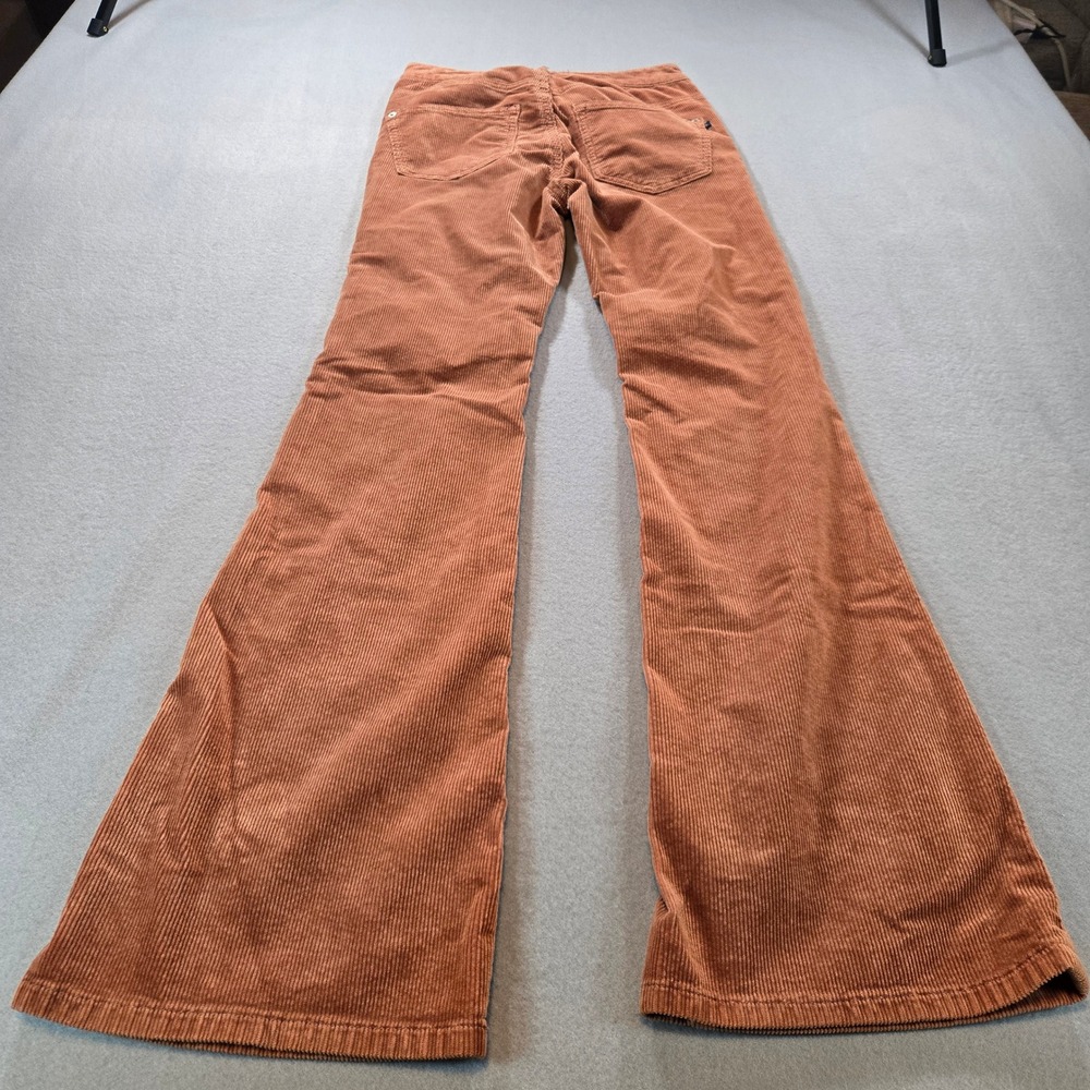 Pilcro Corduroy Pants Womens 26 Rust Brown The Icon Flare Wide Leg Mid Rise - Picture 2 of 7